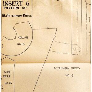 1913 Mary Frances Sewing Pattern Doll Afternoon Dress Jane Boyer Crafts DWSS11